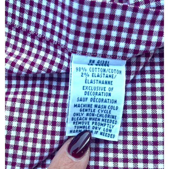 Ralph Lauren Men’s Slim Fit Stretch Oxford Gingham Button Down Shirt - Size XL - Picture 7 of 9